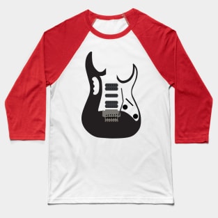 Black Guitar Baseball T-Shirt